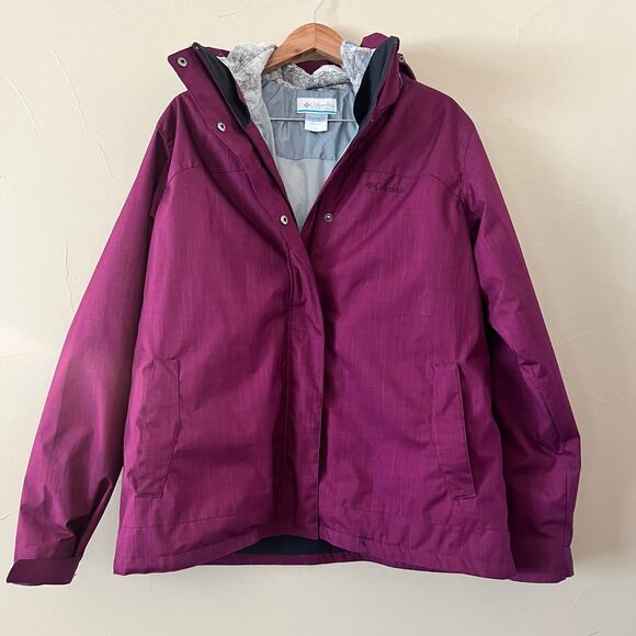 Columbia Women's Purple Interchange 3-in-1 Winter Coat | Size XL - Picture 1 of 11